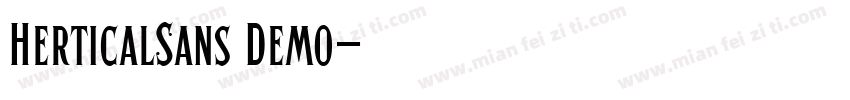HerticalSans Demo字体转换